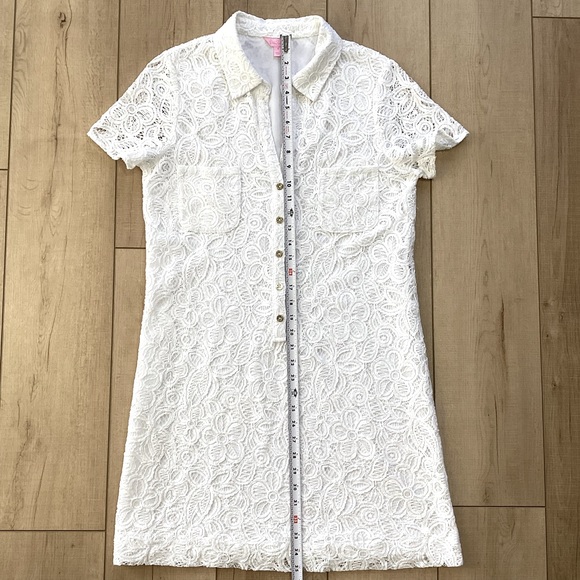 Lilly Pulitzer | Nelle | White Floral Lace Dress - Size 8 - Picture 5 of 7